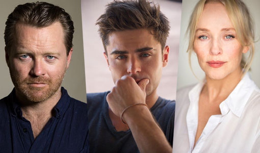 Gold (L-R):Anthony Hayes, Zac Efron, Susie Porter, images supplied