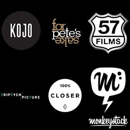 : Logos of the six successful SA screen companies selected for the SAFC's Screen Business program.