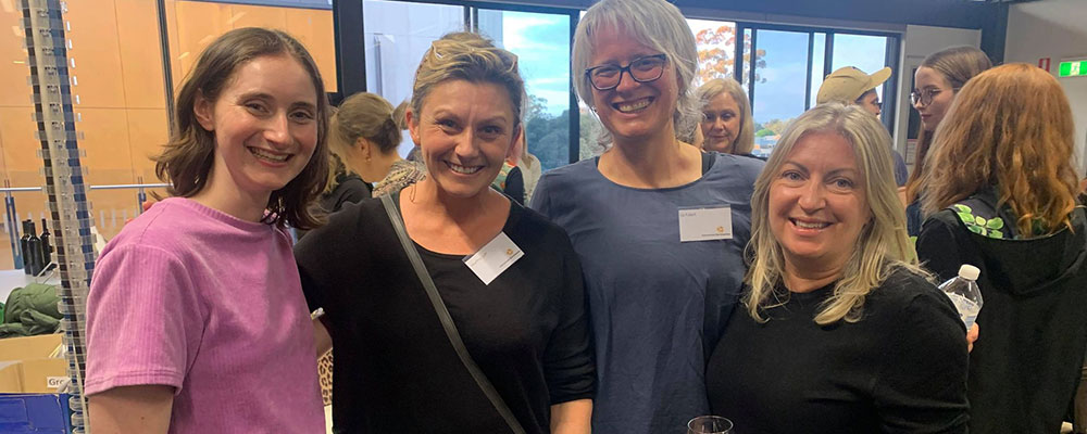 Inaugural participants of the SAFC's Skilling SA training and skilling program at a special networking event at Adelaide Studios, 1 October 2021.