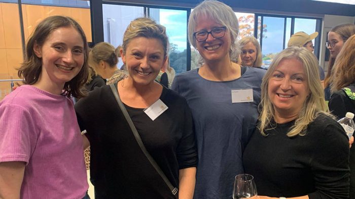 Inaugural participants of the SAFC's Skilling SA training and skilling program at a special networking event at Adelaide Studios, 1 October 2021.