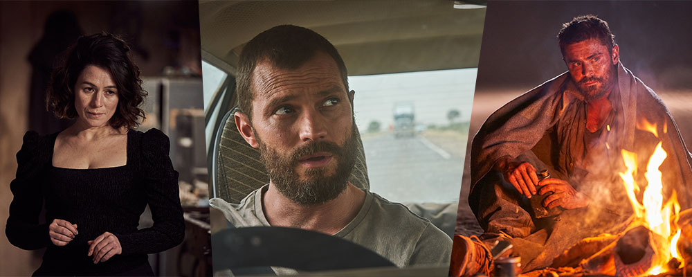 Yael Stone in Firebite, Jamie Dornan in The Tourist, Zac Efron in Gold, all photos by Ian Routledge