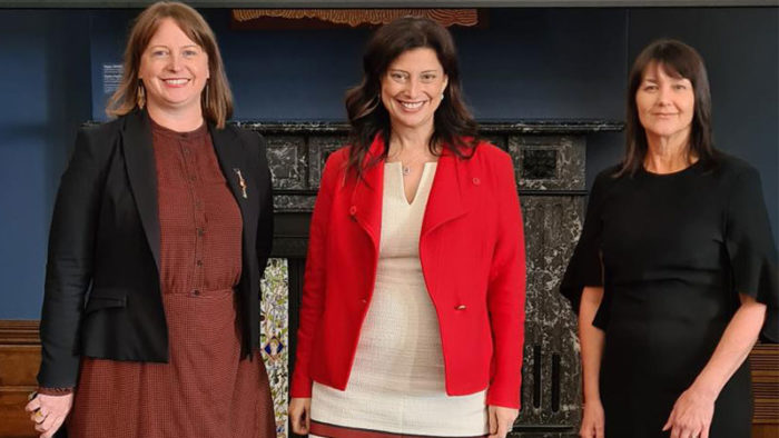 Kate Croser, Andrea Michaels and Julie Cooper at Parliamentary lunch for SAFC 50th
