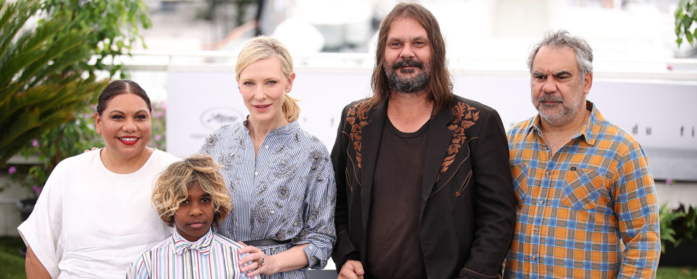Deborah Mailman, Aswan Reid, Cate Blanchett, Warwick Thornton and Wayne Blair at Cannes 2023 for The New Boy, photo via Cannes Film Festival Facebook
