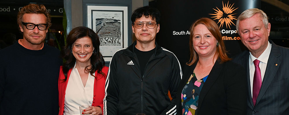 SAFC Limbo preview event: Simon Baker, Andrea Michaels MP, Ivan Sen, Kate Croser, Mike Rann, photo by Naomi Jellicoe