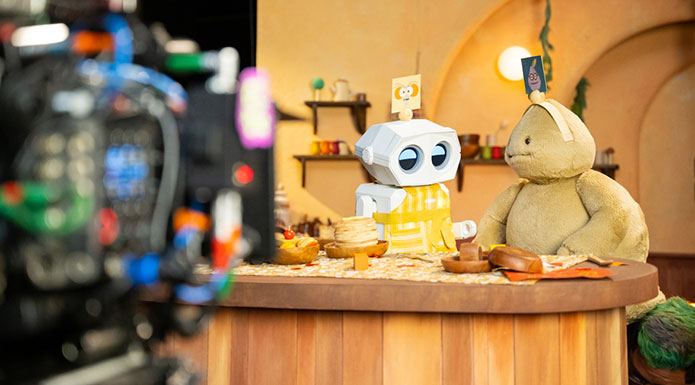 Behind the scenes on Beep and Mort S2, photo by Morgan Sette
