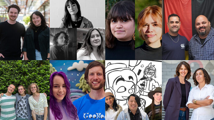 A compilation of headshots from 19 South Australian filmmakers.