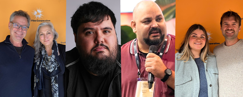 The selected First Nations Short Film program key creatives: Gregory Read and Dylan Coleman, Joshua Barbo and Travis Akbar, Lilla Berry and Piri Eddy.