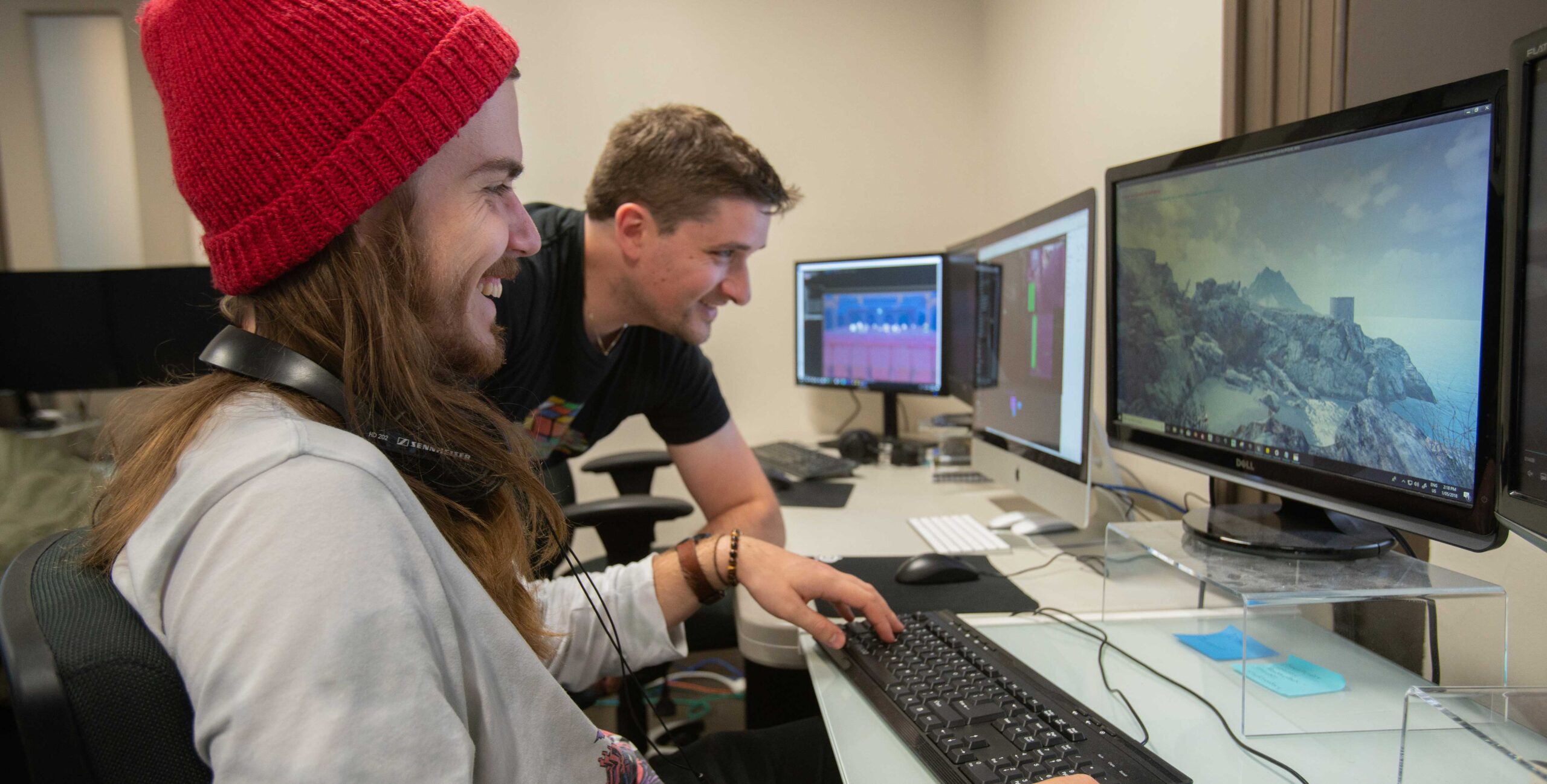 Monkeystack staff at work at Adelaide Studios, image supplied