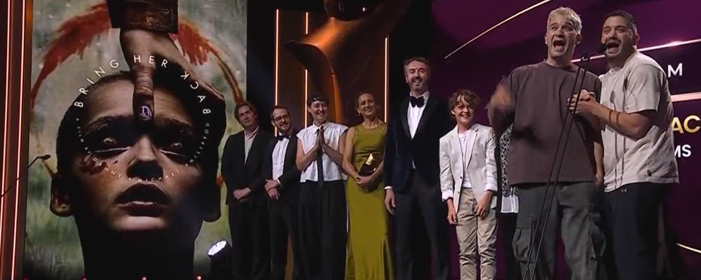 Bring Her Back wins Best Film at the 2026 AACTA Awards. Screenshot from telecast.