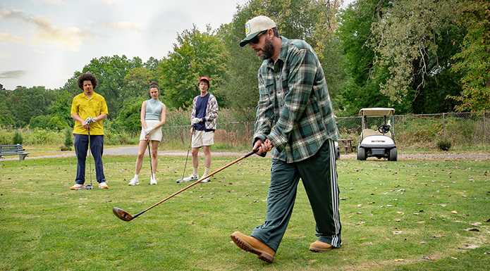 Adam Sandler in Happy Gilmore 2 plays golf.