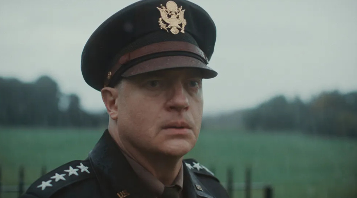 Brendan Fraser wears a military uniform in Pressure.